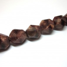 14x16mm mocca tiger eye twist faceted round